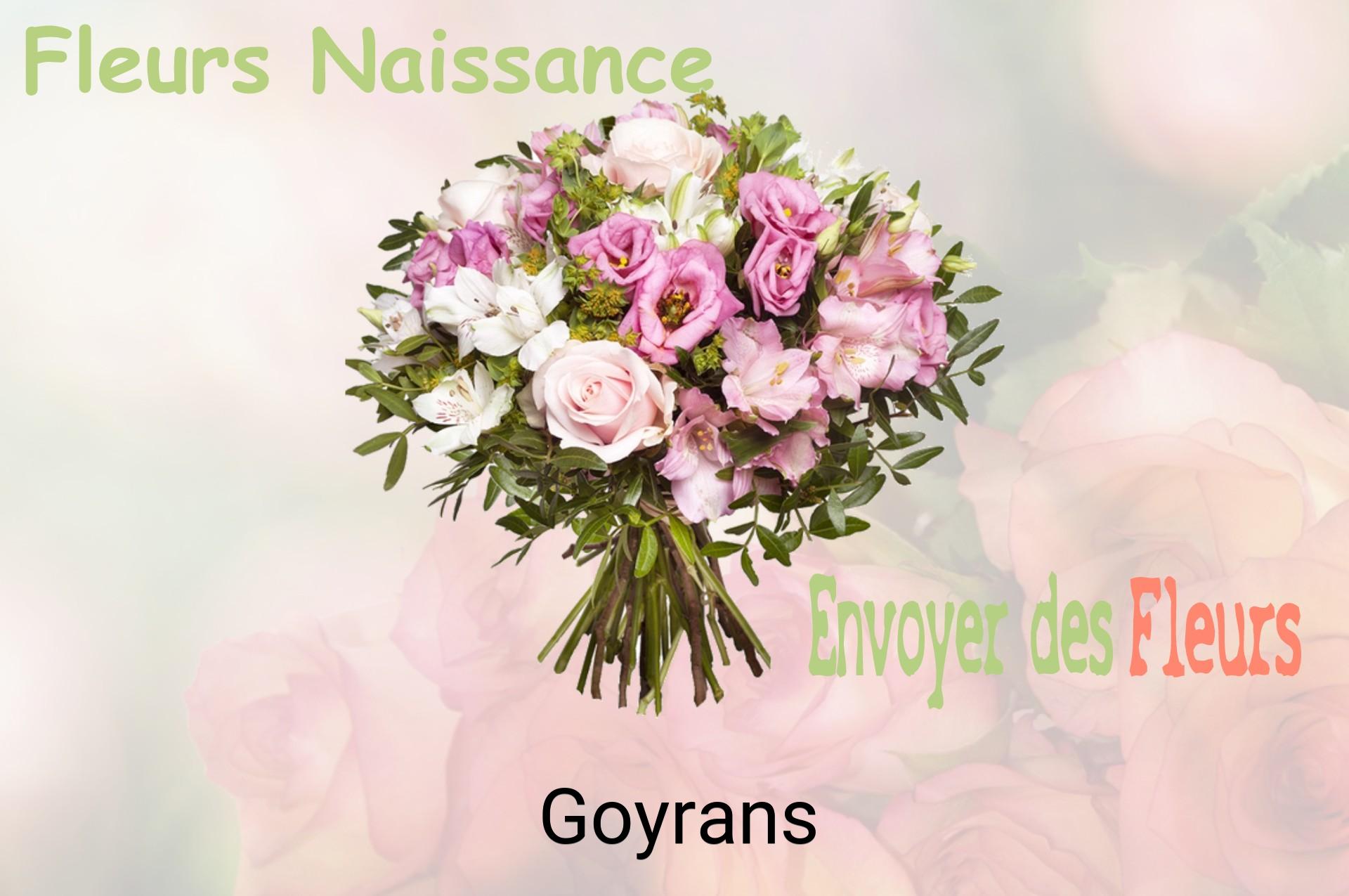 Bouquet de fleurs de naissance livré à Goyrans